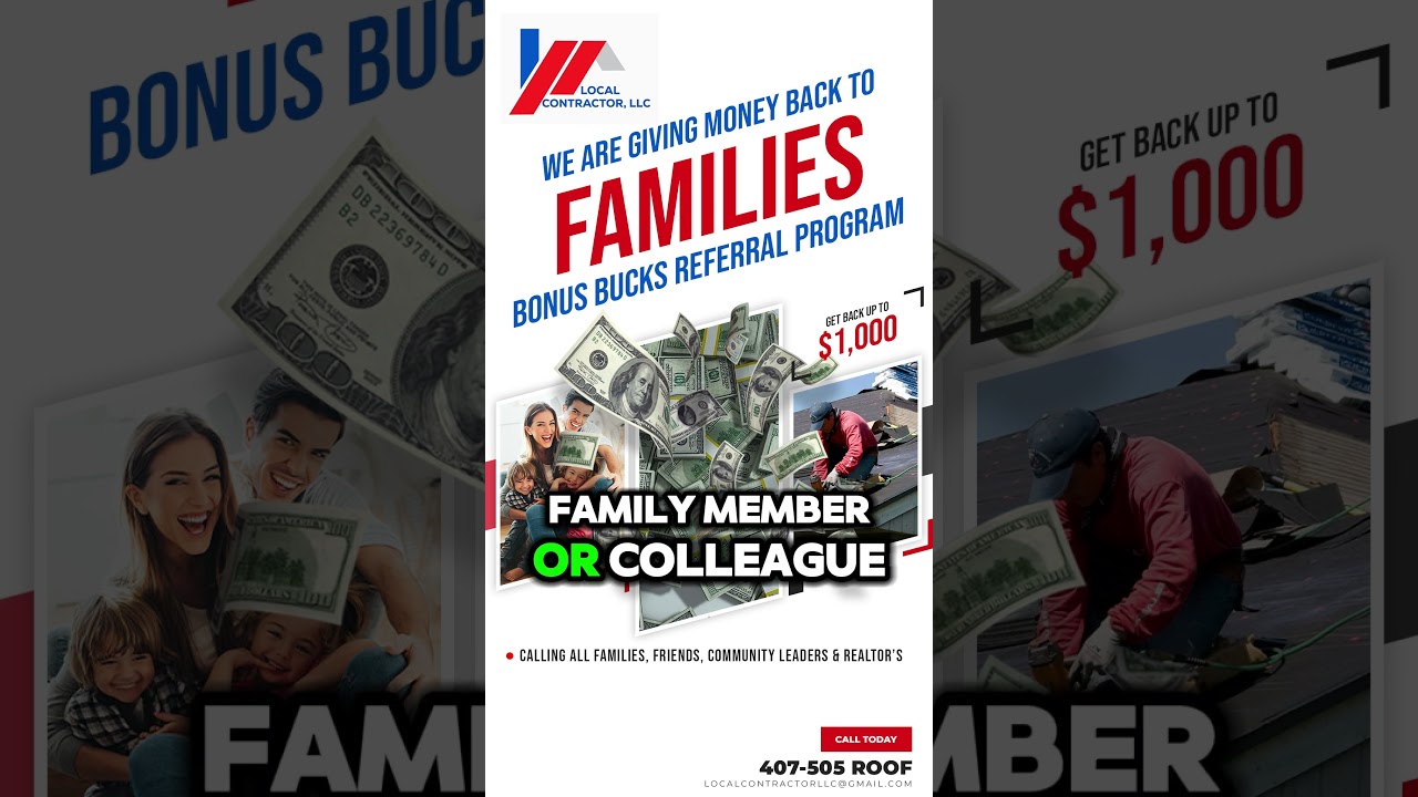 $1000 Referral Program - Giving Back Locally - Local Contractor LLC