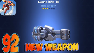 Mech Arena Robot Showdown - Gameplay Walkthrough  Part 92 - New Weapon Gauss Rifle 10🔥(iOS,Android)