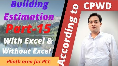 Estimation part-15 || How to calculate quantity of Plinth beam area for PCC work?Excel sheet in 2022