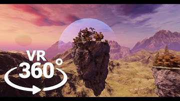 VR 360 Video | Floating Islands Fly By | Immerse Yourself in Tranquility Meditation