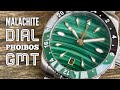 Phoibos Voyager GMT With Malachite Dial - Review.