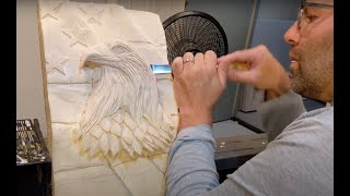 Hand Carved Bald Eagle and American Flag - Tutorial