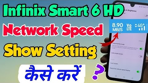 Infinix Smart 6 HD me Net Speed kaise show kare | infinix smart 6 hd net Speed show setting