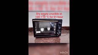 How to test moisture of a solid by oven dry method