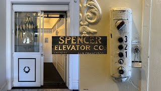 REALLY NEAT Historic Gated Spencer Traction Elevator - Oakland, CA