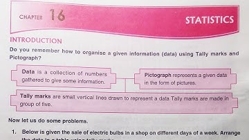 Dav Class 6 Math Chapter 16  || Statistics || Introduction || @madhubanclasses