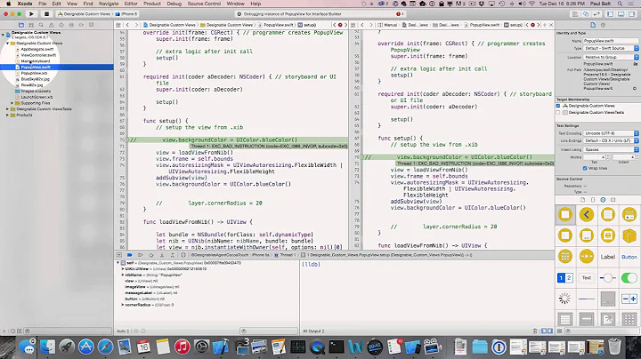 Swift Tutorial 3 - Debugging IBDesignable Storyboard and XIB Files in Xcode 6