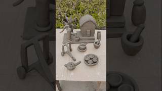 12 Cute Kitchen set Toys Diy | Miniature clay craft | all kitchen set mitti video/viral kitchen set