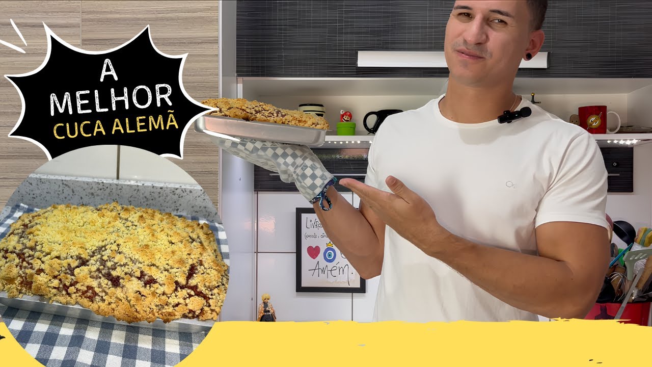 CUCA ALEMÃ PERFEITA! Receita Fácil, Tradicional e com Crumble Crocante | Passo a Passo Completo