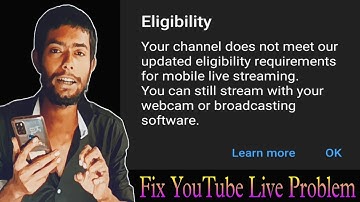 YouTube Live Not Eligibility Problem || Fix Immediately 🤩
