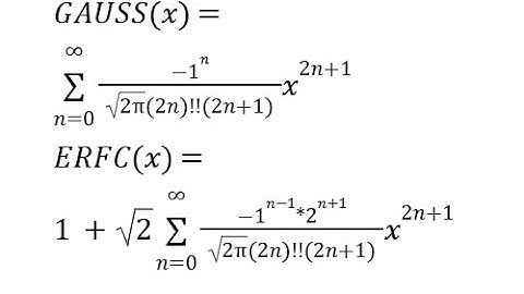 FACTDOUBLE GAUSS ERFC Taylor Maclaurin SERIESSUM LINEST Polynomial Regression Google Sheets or Excel