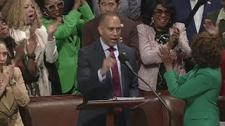 Hakeem Jeffries holds floor for over 8 hours, breaking record