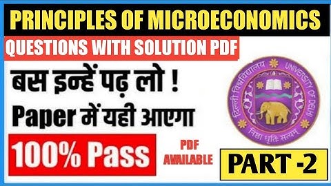 DU SOL PRINCIPLES OF MICROECONOMICS IMPORTANT QUESTIONS WITH SOLUTION PDF 2023 - ECONOMIC QUESTION