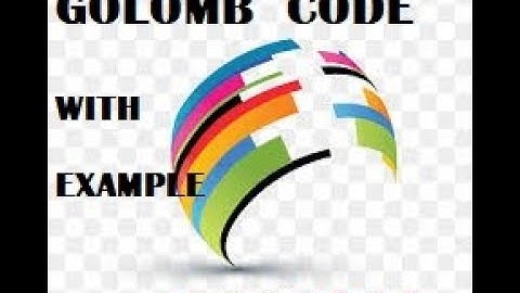 Golomb Code with example | unary code | data copression