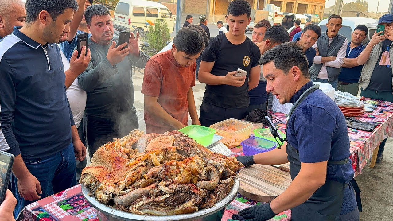 ЗАВТРАК из Узбекской КАЛЛАПОЧЧА за 2,5 доллара | ТОЛПА Люди часами стоят в очереди | ЧИСТЫЙ КОЛЛАГЕН