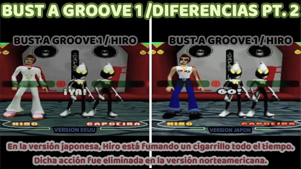 Bust a groove 1 PlayStation 1 / Diferencias entre versiones / Parte 2