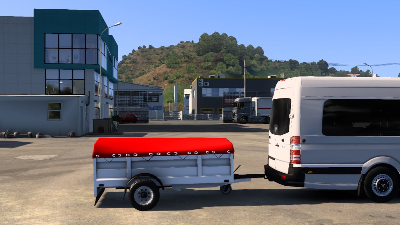 Long Distance Taxi Sprinter with luggage Trailer - Taxi Game