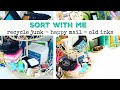 RECYCLE JUNK FOR JOURNALING | Sorting Through Happy Mail &amp; Old Ink Pads