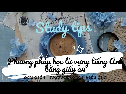 Video Phương pháp thuộc từ vựng tiếng Anh bằng giấy A4 đơn... - youtube