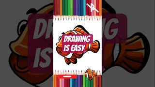 Watch This Clownfish Come to Life! 🐠✨ #shorts #drawing #clownfish #easydrawing #satisfying #art