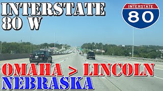 I80 West  Omaha to Lincoln  Nebraska  4K Highway Drive