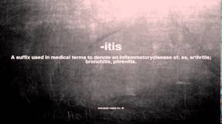 What does -itis mean