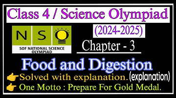 Class 4 Nso Science Olympiad (2024-2025) | Food and digestion | Science Olympiad|SOF |chapter 3