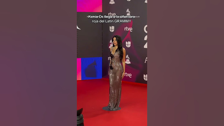 Kenia Os Arrives in Style at LatinGRAMMYs         Exclusi#short #shorts