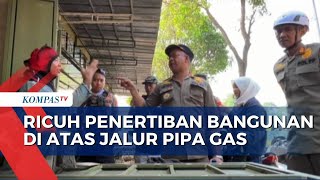 Kericuhan Warnai Penertiban Bangunan di Atas Jalur Pipa Gas Depok | INDO UPDATE