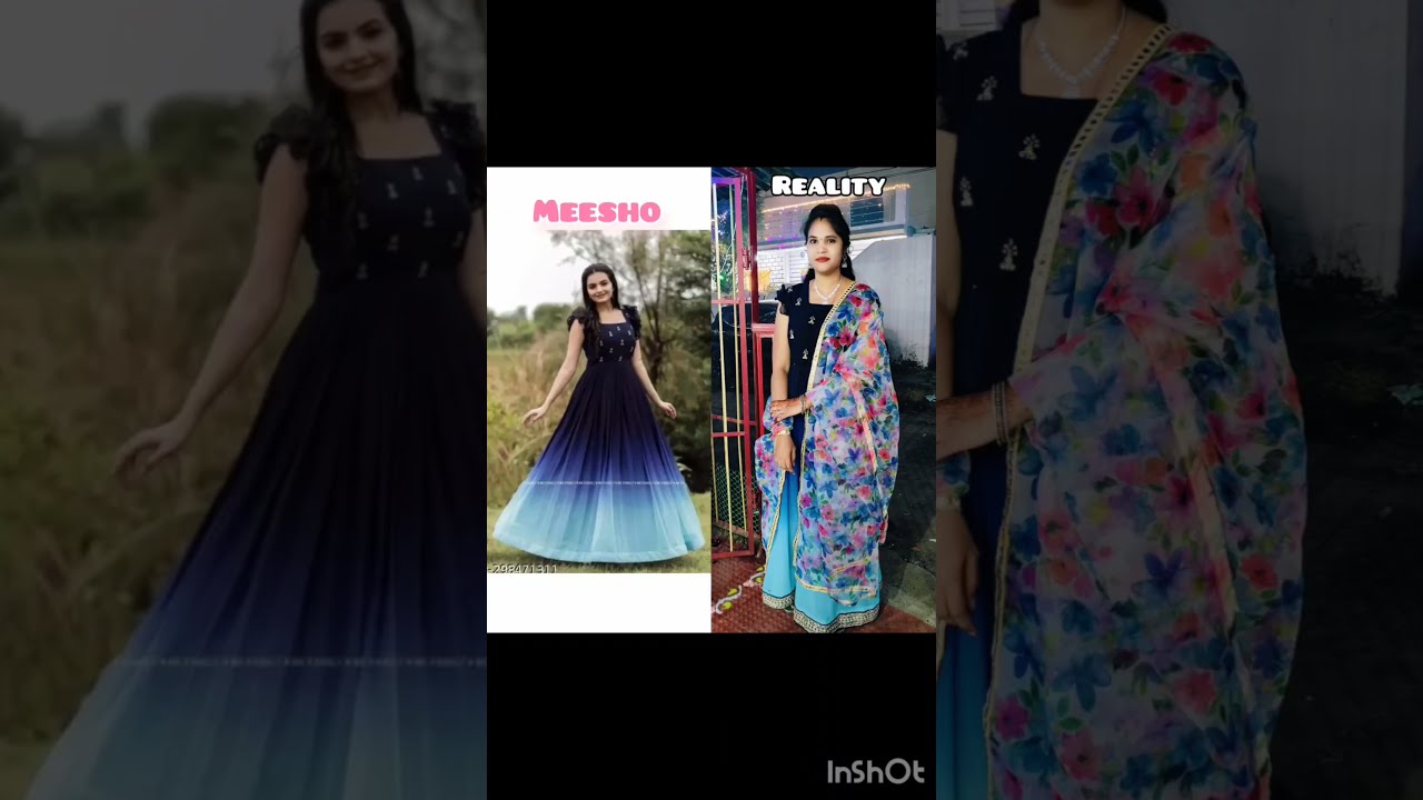 Meesho Vs Reality Trending Dress Meeshoreview Meeshoproduct Meeshofashion