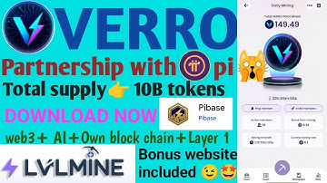 Verro crypto mining project 2025||Backed by Pi||#verro #veeromining #pibase #pibridge #picoin #pi 