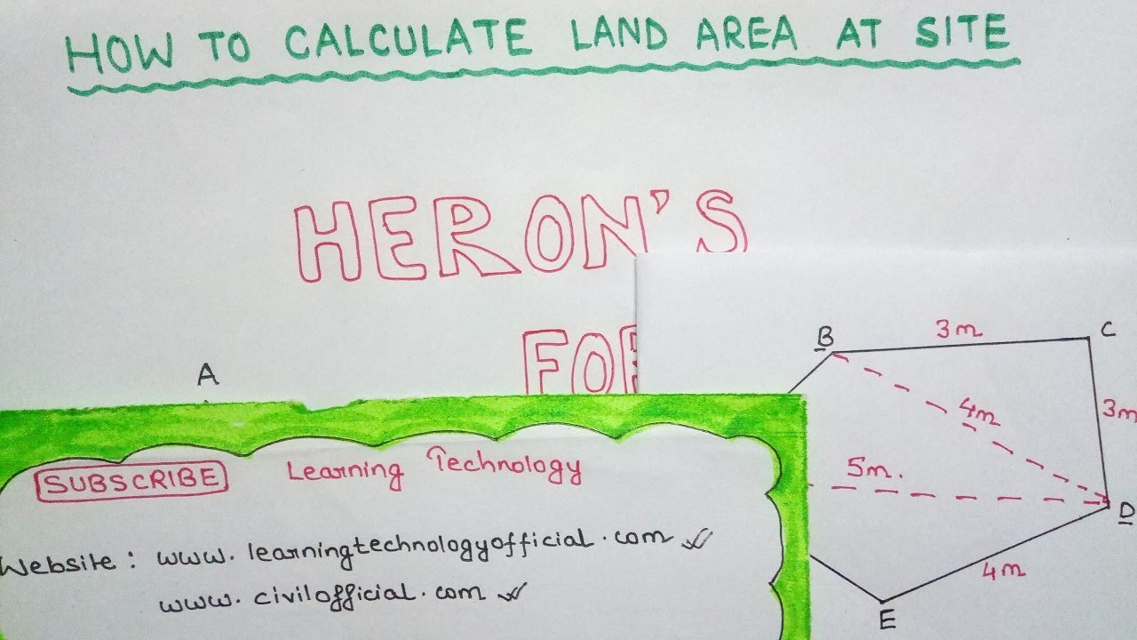 How To Calculate Land Area At Site Learning Technology YouTube