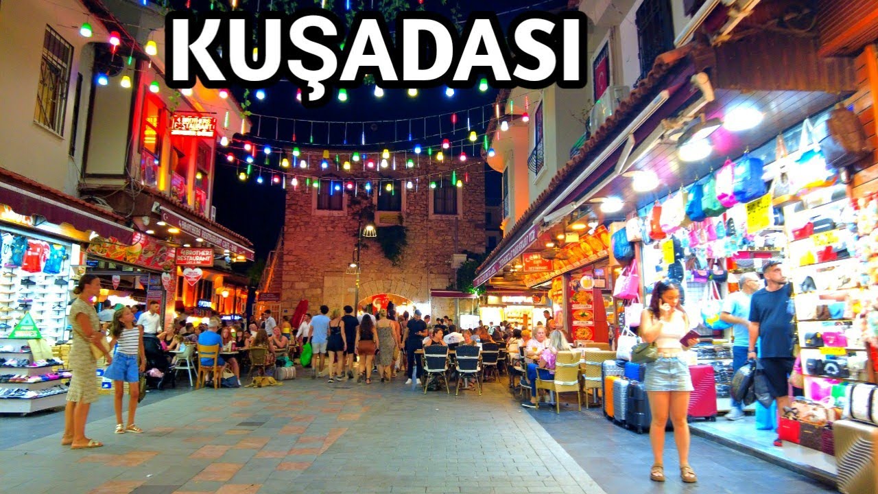 KUŞADASI CITY CENTER 🇹🇷 | NIGHT WALK | July 2025 | 4k UHD 60fps