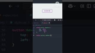 CSS Button Animation in 19 Seconds 🔥 | HTML & CSS Shorts | Web Design Tip