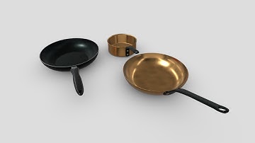 Pan Pack - low poly PBR 3d model