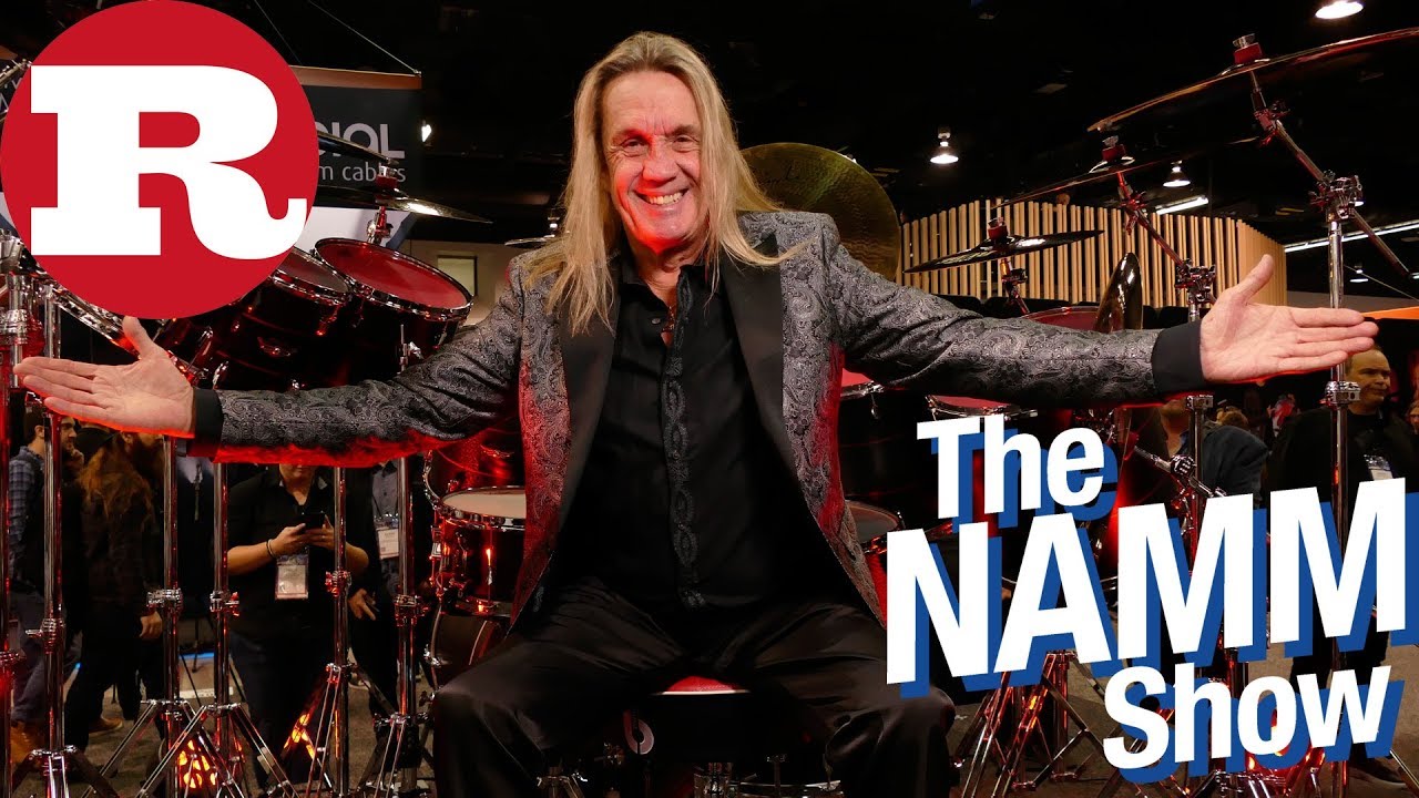 Rhythm - British Drum Co. Icarus Signature Kit tour with Nicko McBrain - NAMM Show 2020