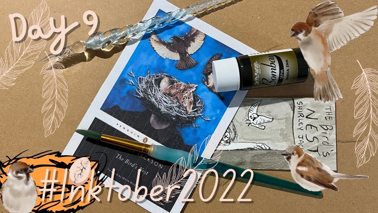 inktober Day 9 Nest Shirley Jackson’s The Bird’s Nest Bookmark