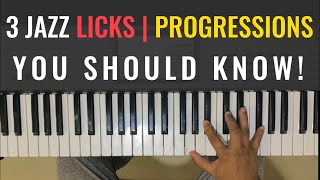 3 JAZZ LICKS | PROGRESSIONS I LOVED THE MOST( You Should Know! 🔥)