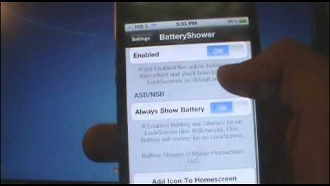 BatteryShower Cydia Tweak - Always Show Battery At Lockscreen