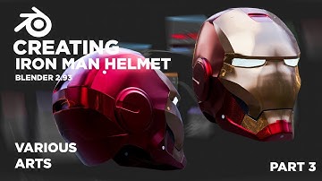 Modeling Iron man helmet final part  blender 2.93