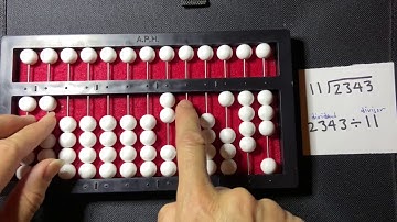 Cranmer Abacus Counting Method Division: four digit by two digit