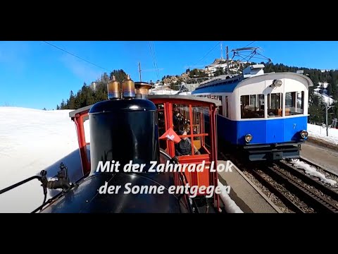 Winterdampf bei den Rigi-Bergbahnen | Eisenbahn-Romantik