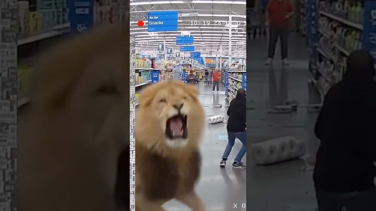 Lion Goes Wild at Walmart!