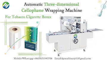 Automatic Three dimensional Cellophane Wrapping Machine for Tobacco Cigarette Boxes