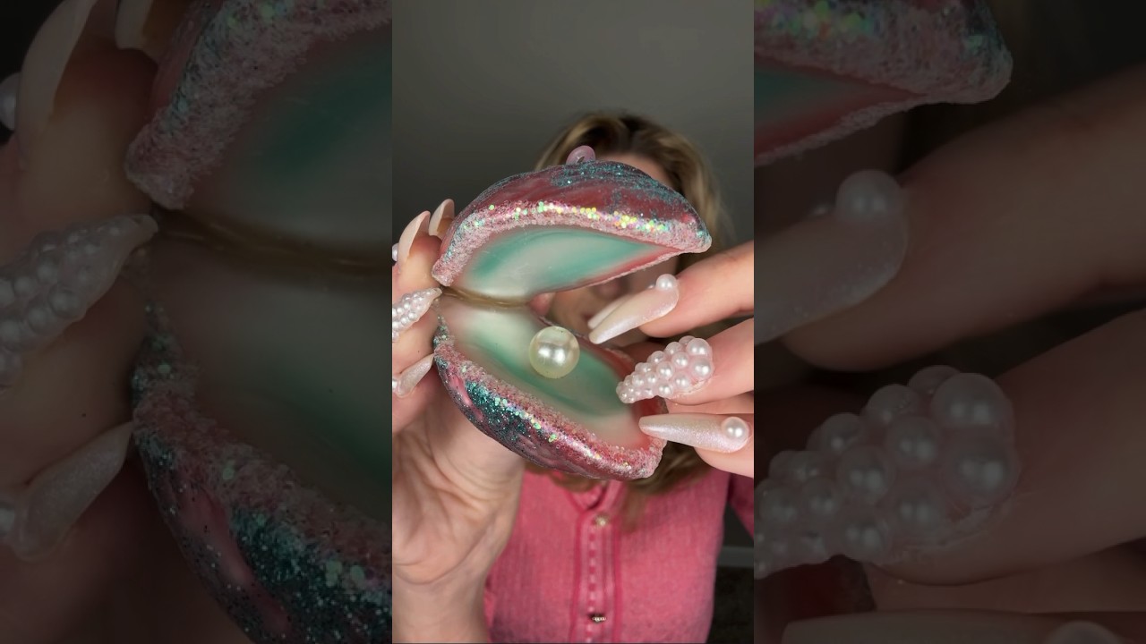 pearl mascara and lipstick asmr 🤍🐚✨ 