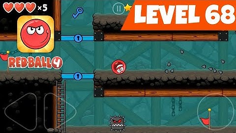 Red Ball 4 Level 68 - Level 68 Walkthrough - Into The Caves Level 68