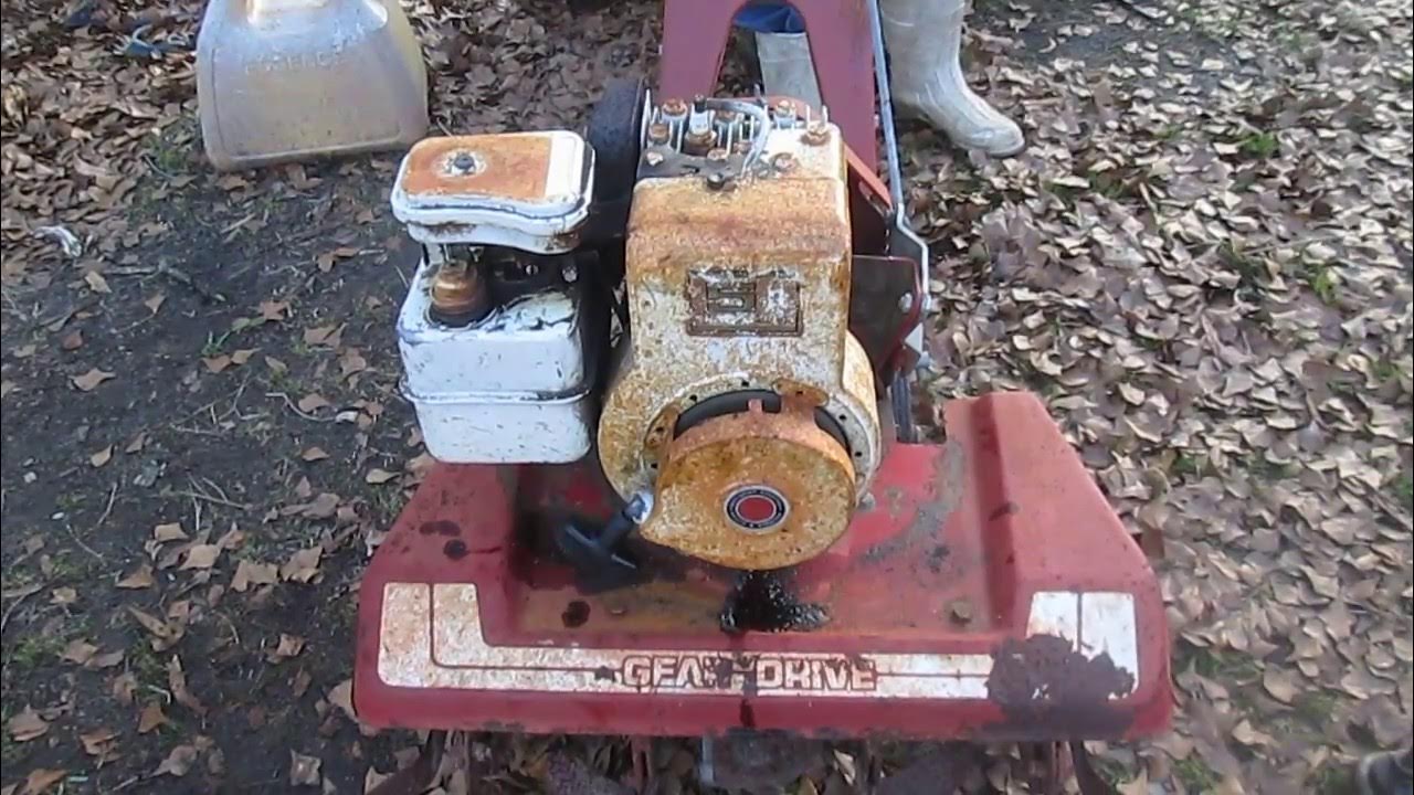 1960 s briggs and stratton 5hp tiller youtube