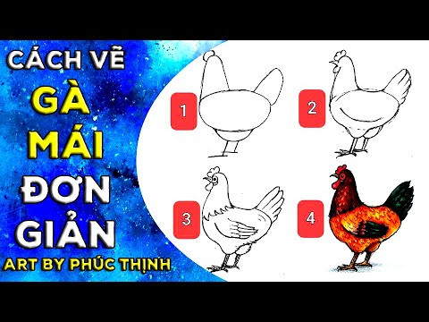 Tranh Tô Màu Con Gà Mái - Cách Vẽ Gà Mái Đơn Giản | Cách Vẽ Gà Mái | Art By Phúc Thịnh