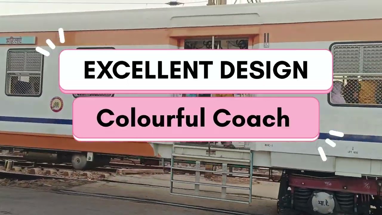 Local Train RCF New Design Coach of IR(Indian Railway) with Toilet Facilities all coach