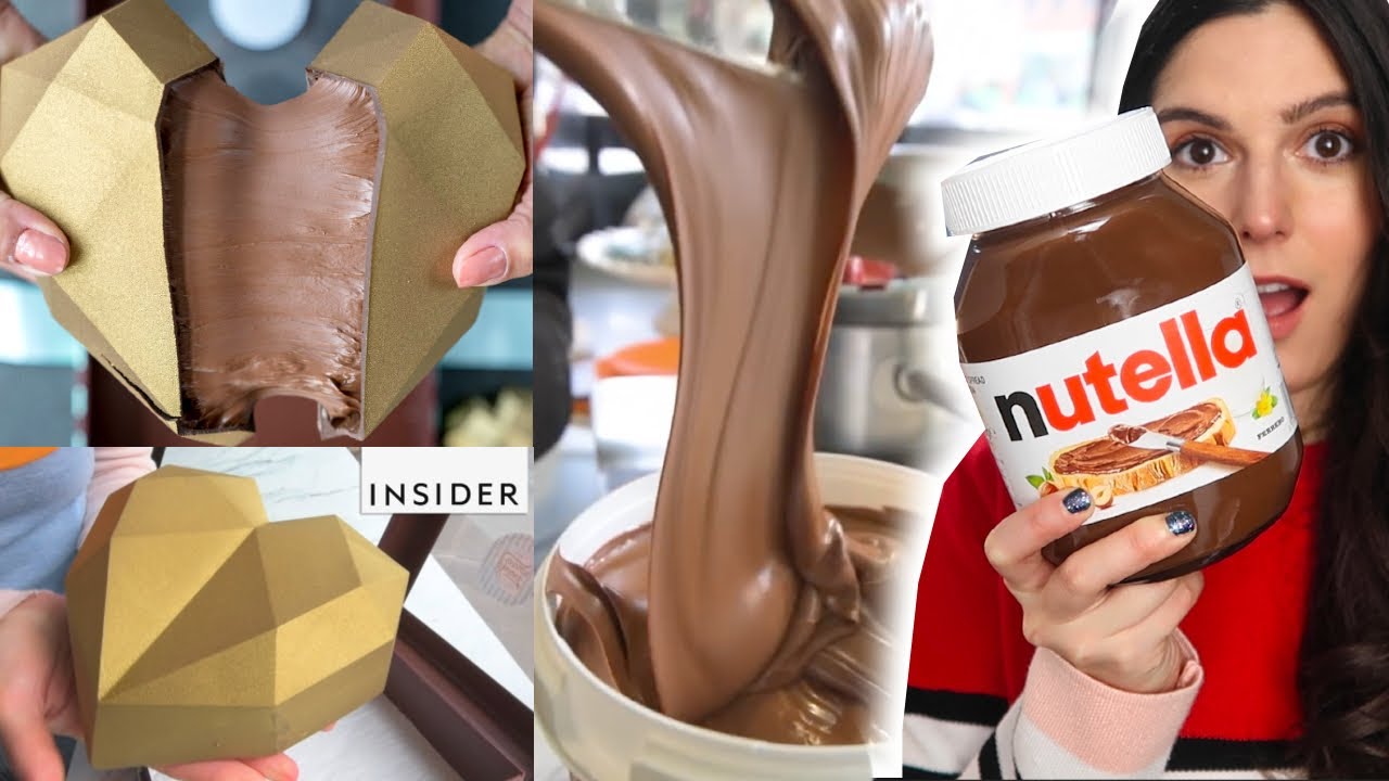 CORAZON RELLENO CON 1 KILO DE NUTELLA y SORPRESA DE CHOCOLATE | BOLUCOMPRA de SAN VALENTÍN